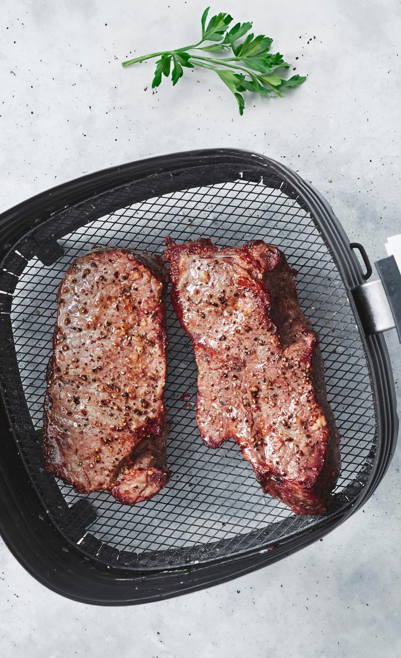 Steaks aus der Heißluftfritteuse