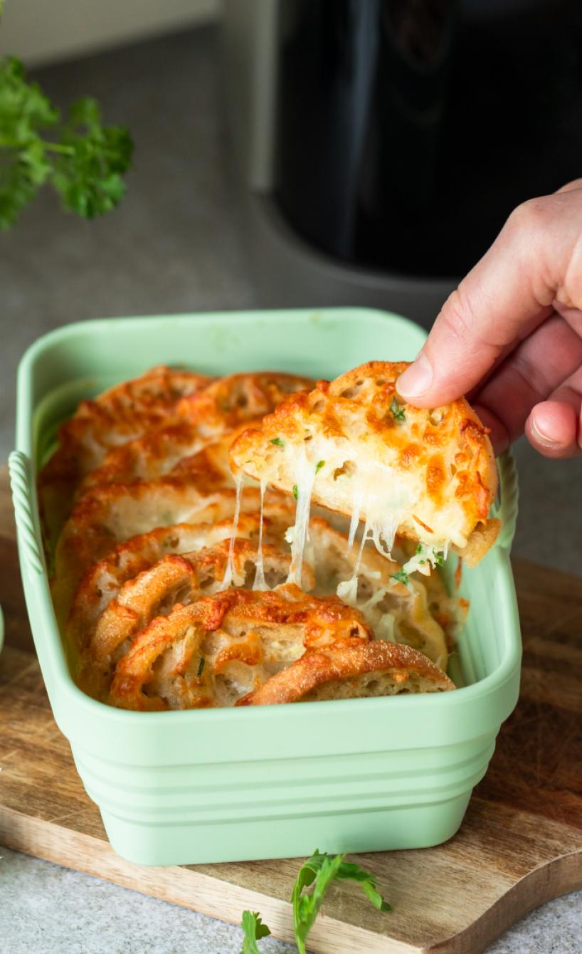 Cremige Knoblauch-Käse-Crumpets