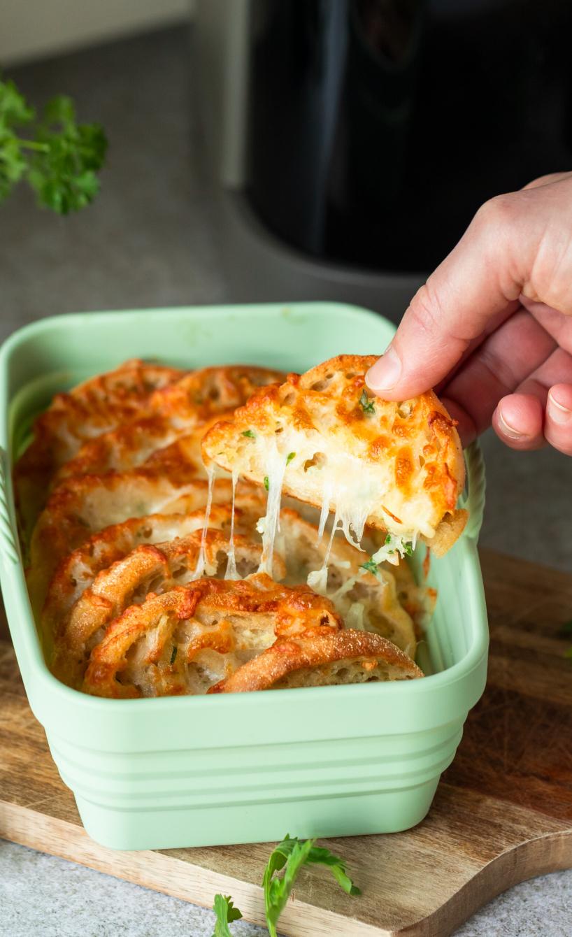 Cremige Knoblauch-Käse-Crumpets