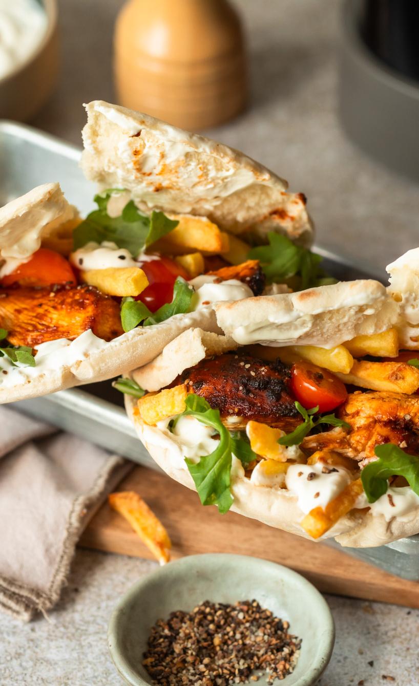 Airfryer Harissa Chicken Gyros
