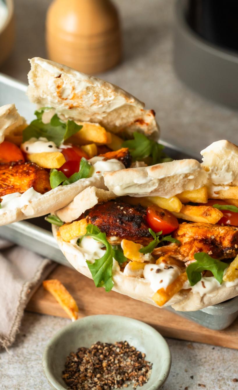 Airfryer Harissa Chicken Gyros