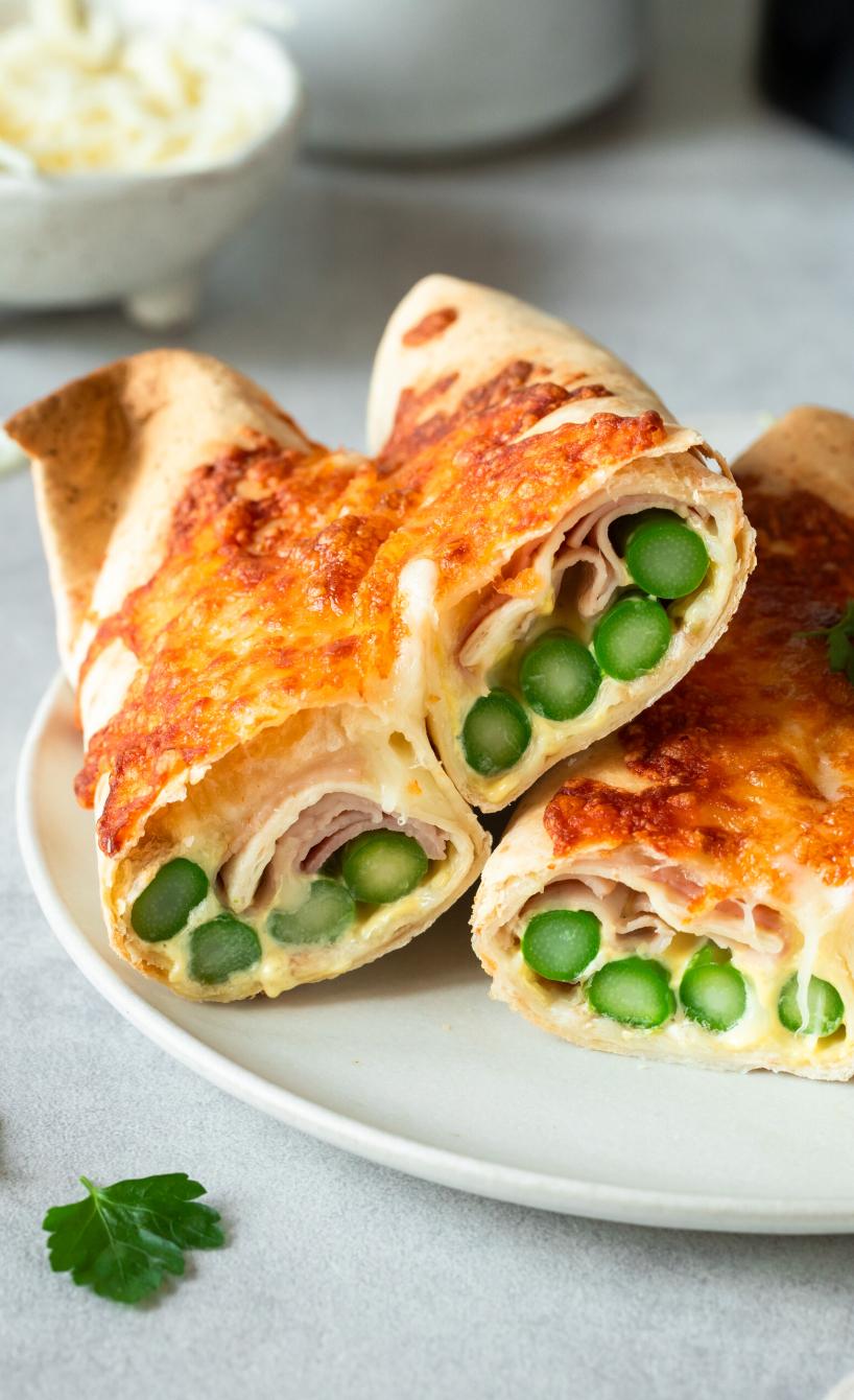 Airfryer Spargel-Schinken-Wraps