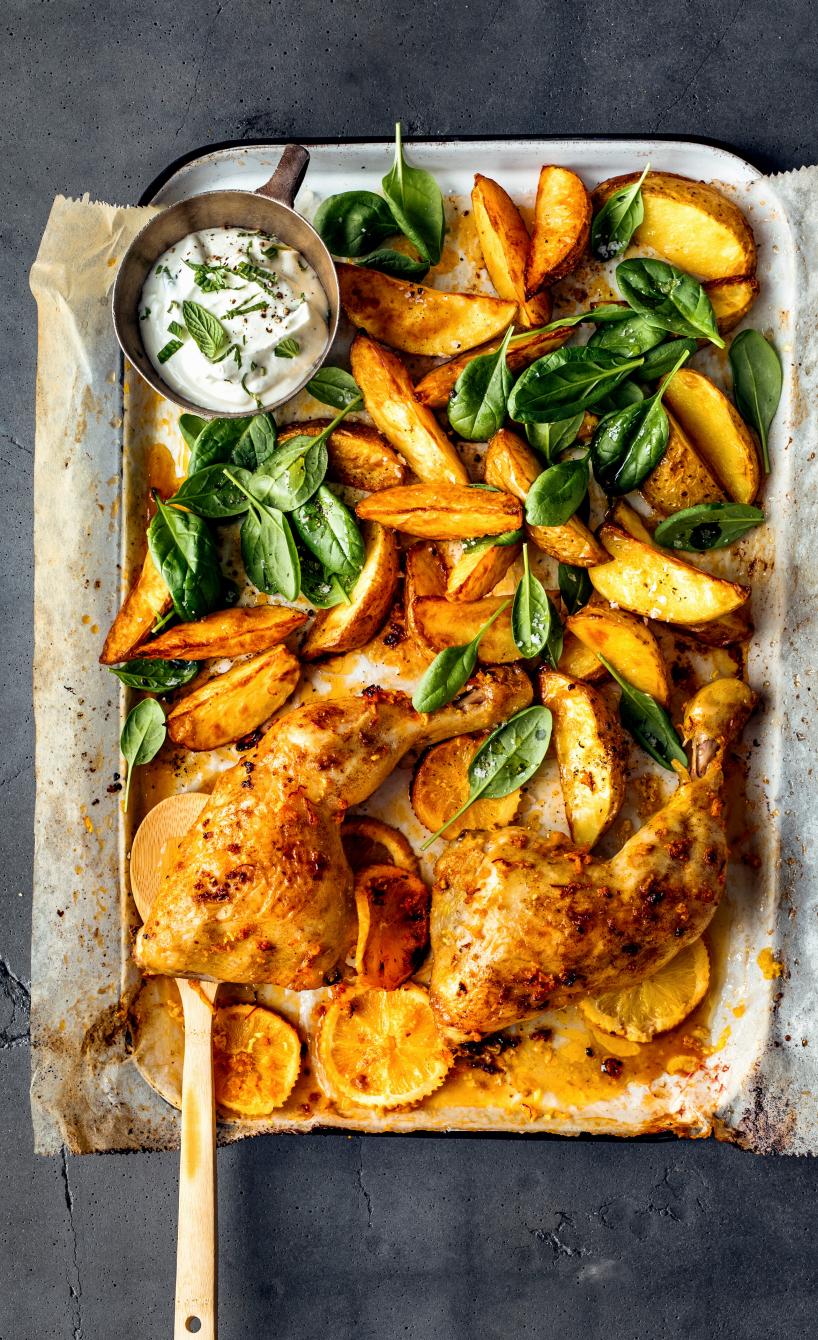 Orangenhähnchen mit Wedges