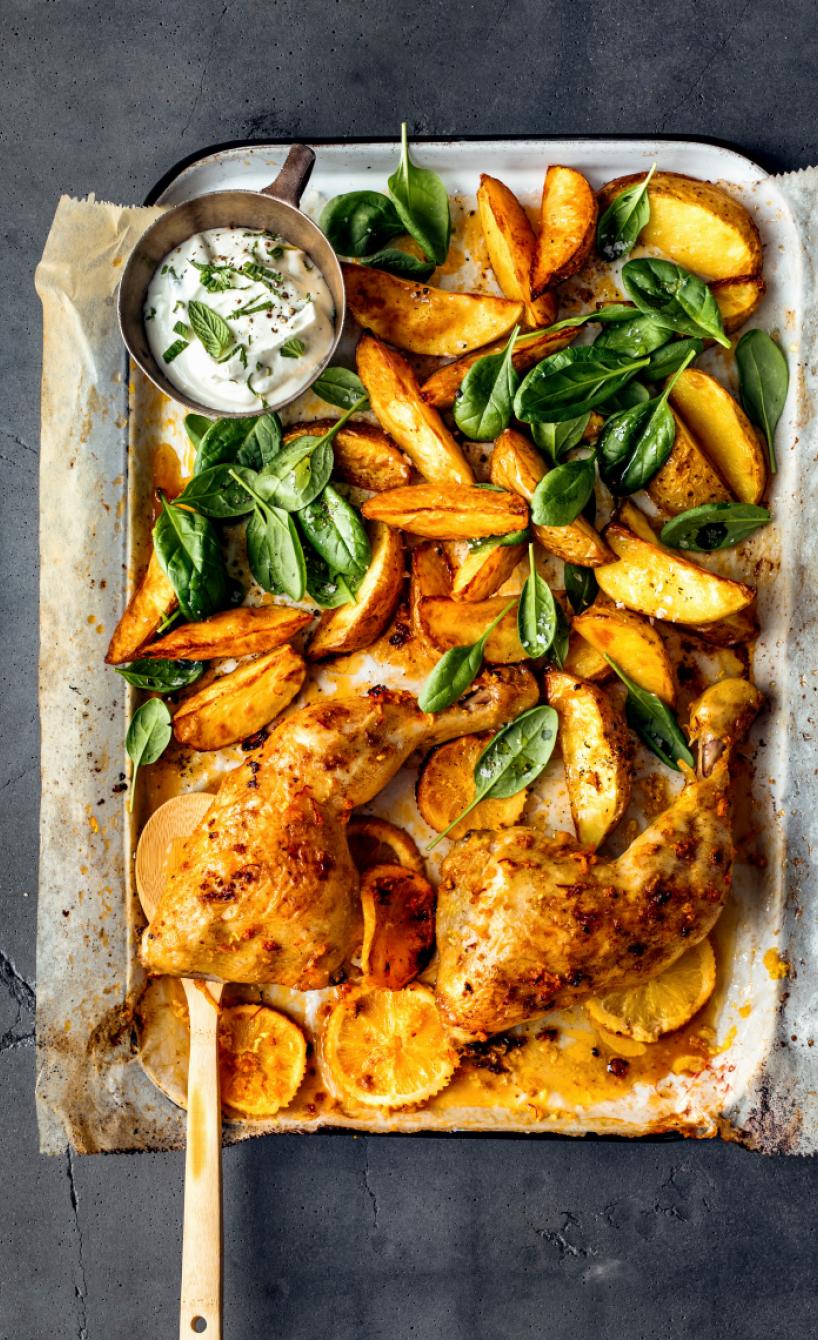 Orangenhähnchen mit Wedges