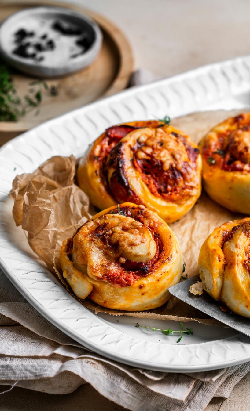 Pizzaschnecken mit Salami