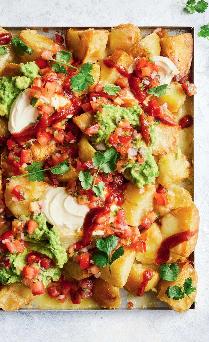 Potato-Wedges mit Salsa und Guacamole