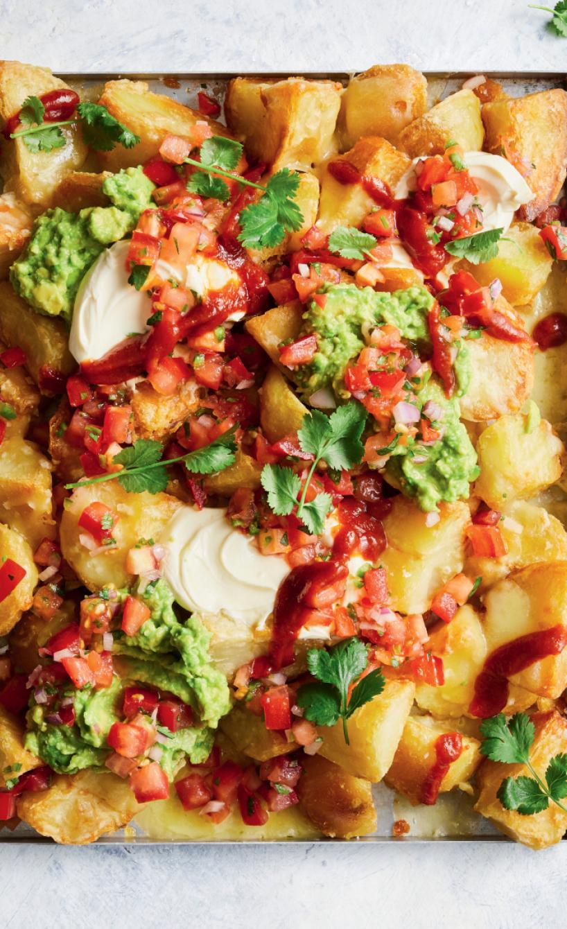 Potato-Wedges mit Salsa und Guacamole