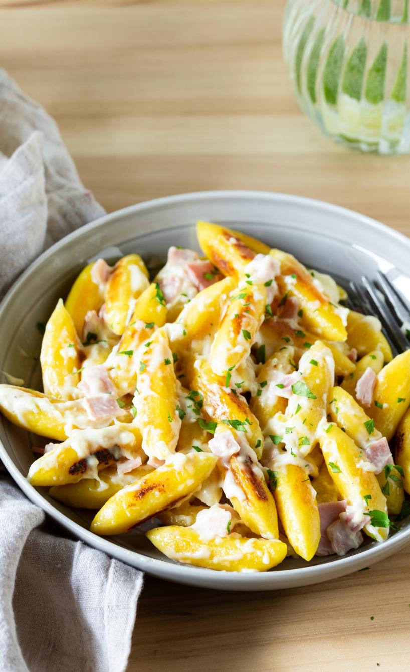 Schupfnudeln mit Schinken-Rahm-Soße