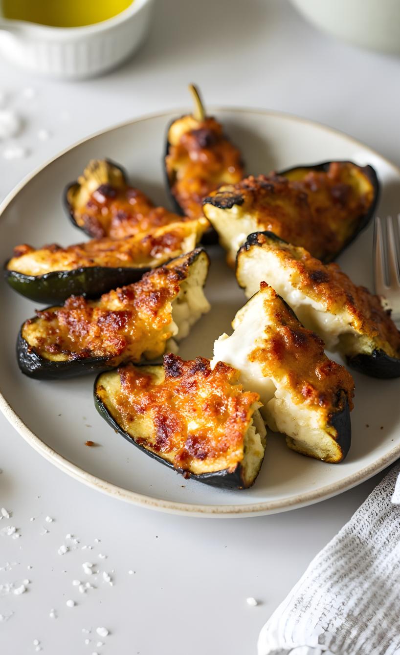 Gefüllte Auberginen-Milanesa