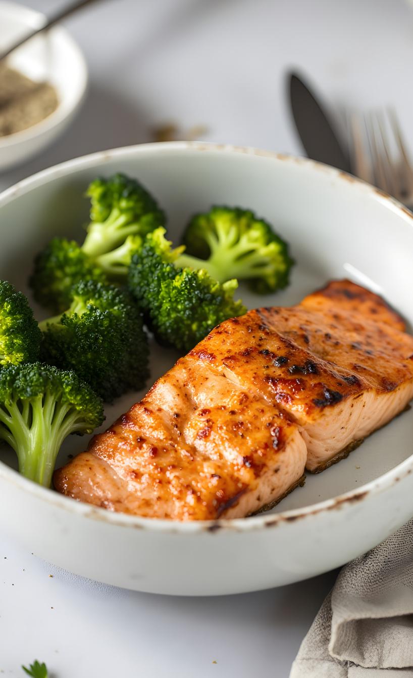 Low-Carb-Lachs mit Brokkoli