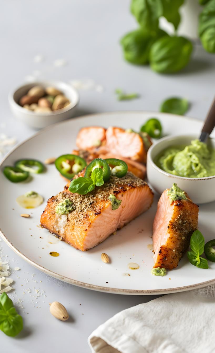 Lachs mit Kiwi-Pesto