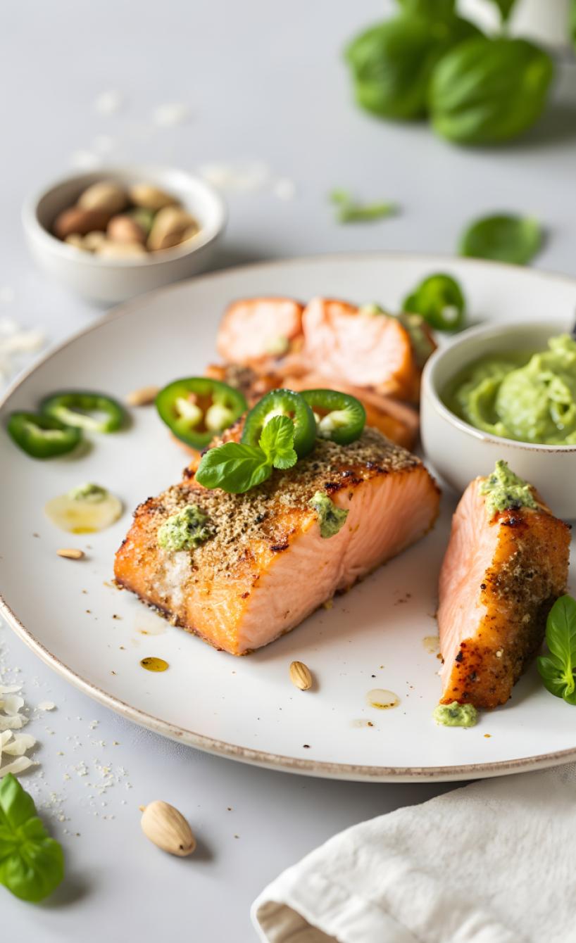 Lachs mit Kiwi-Pesto