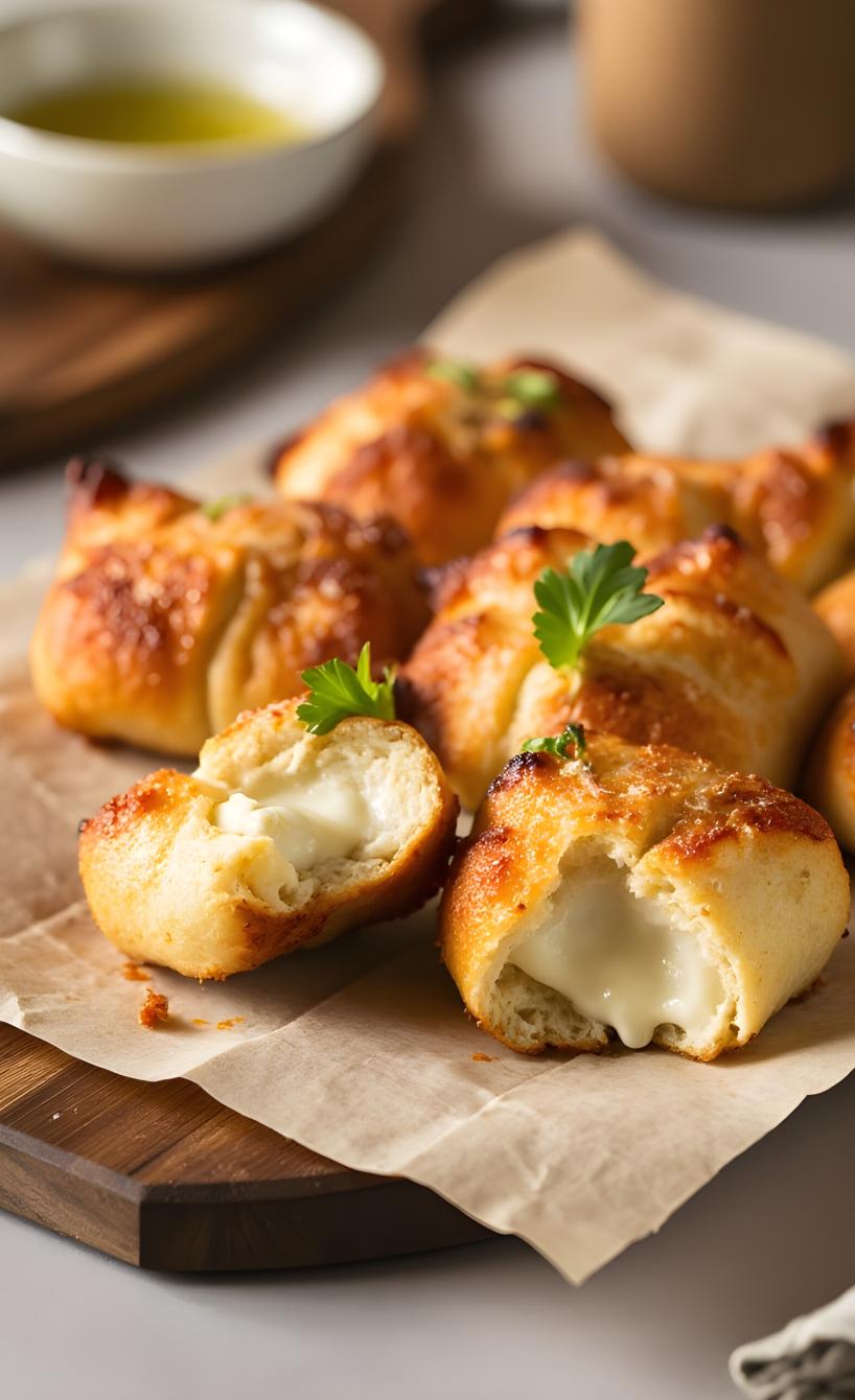 Mozzarella-Knoblauch-Brötchen