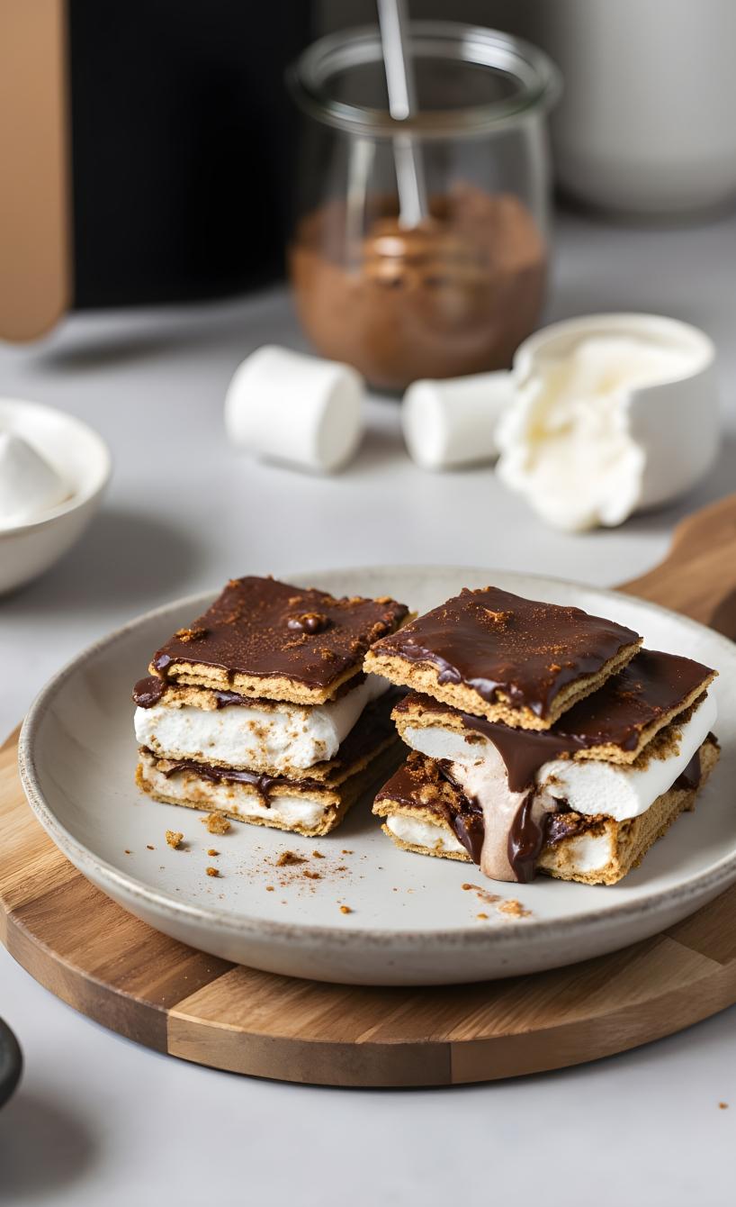 S'mores gestapelt auf einem Teller