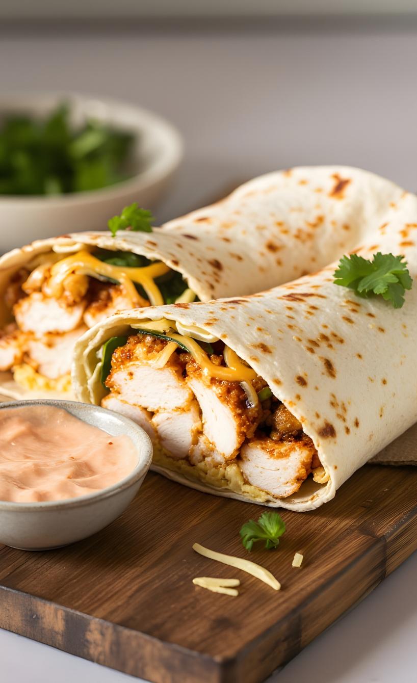 Hähnchen-Wrap mit Sweet-Chili-Sauce in 15 Minuten