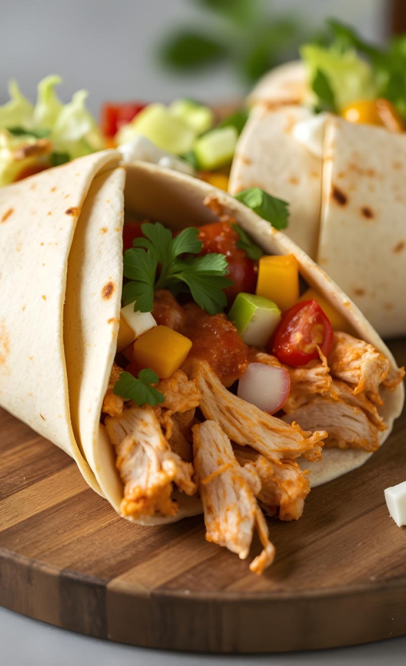Buffalo Chicken Airfryer Chalupas