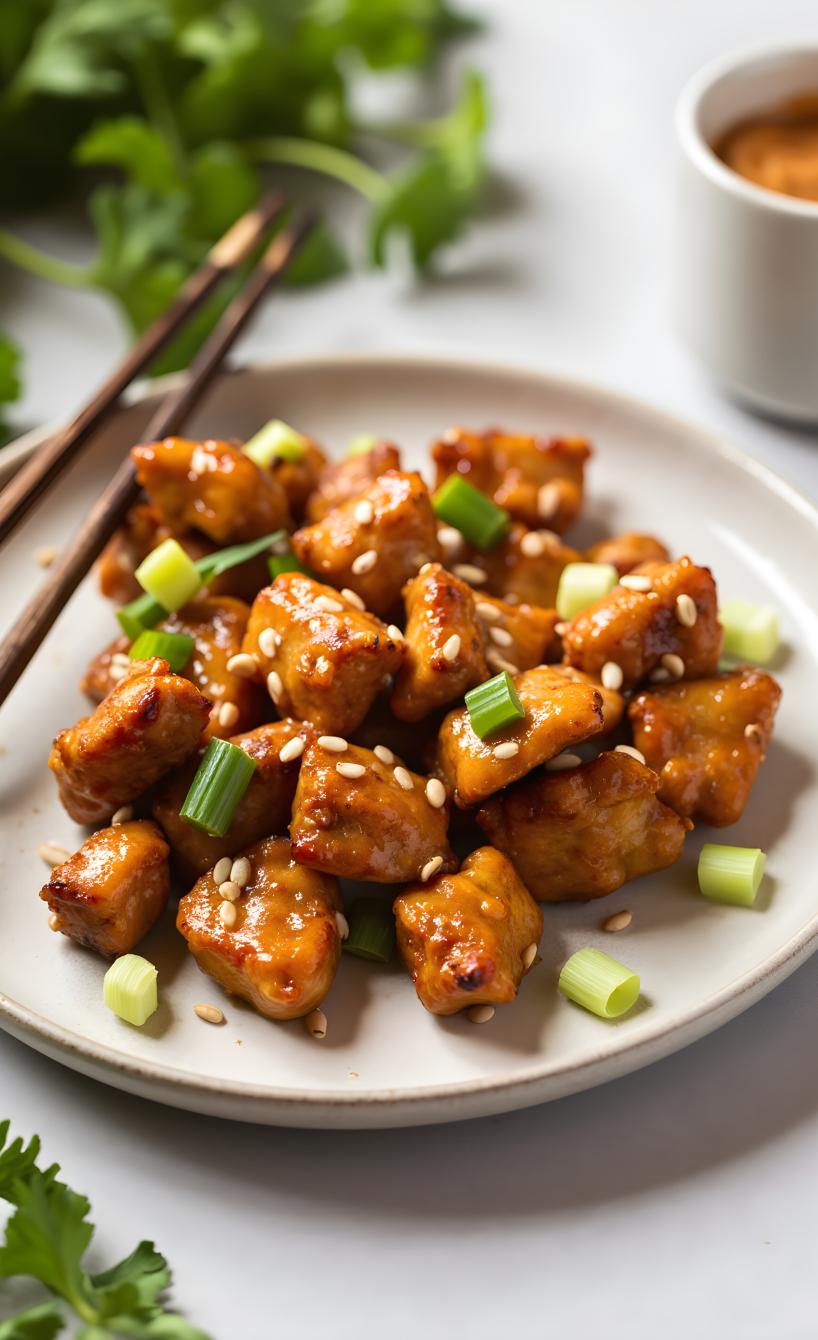 Asiatische Hähnchen-Bites in Honig-Soja-Soße aus dem Airfyer