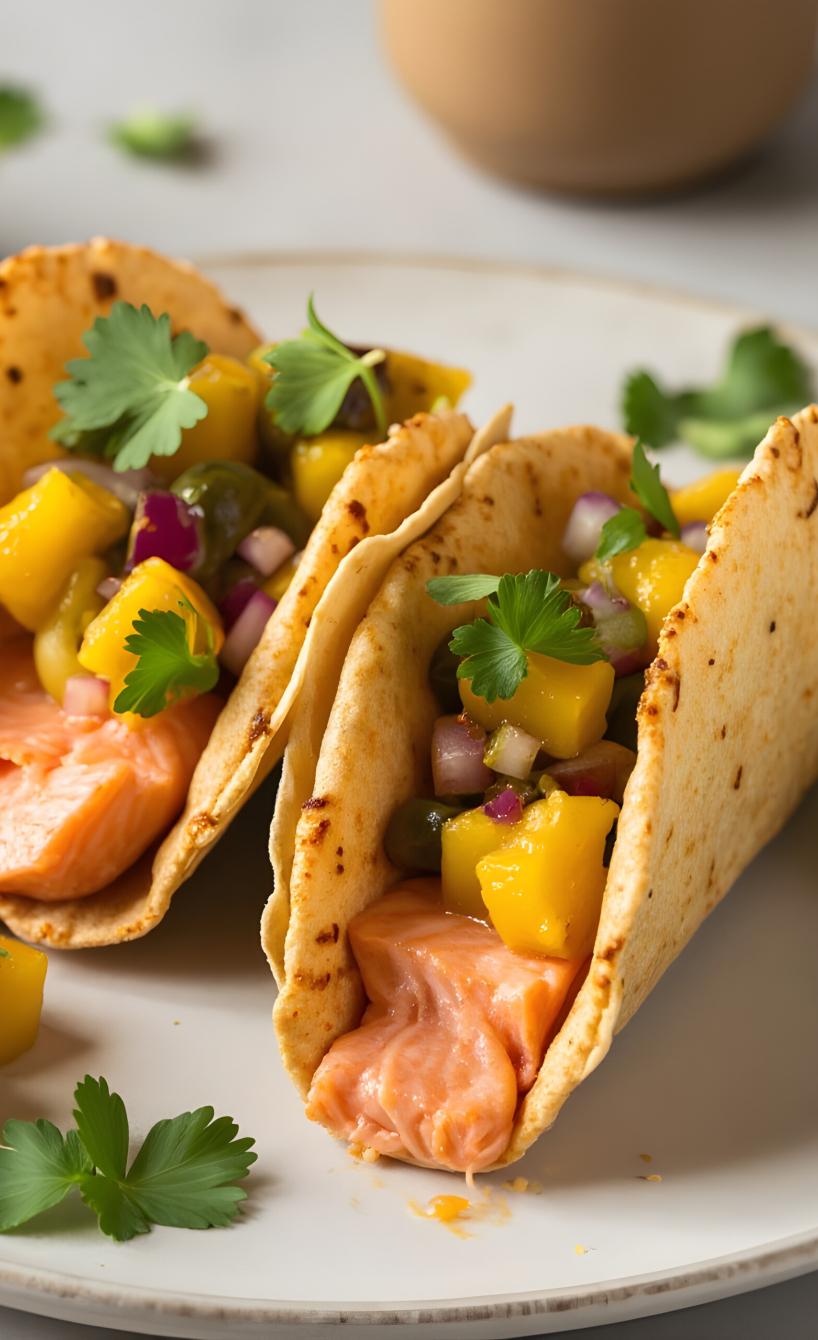 Knusprige Lachs-Tacos mit Mango-Salsa