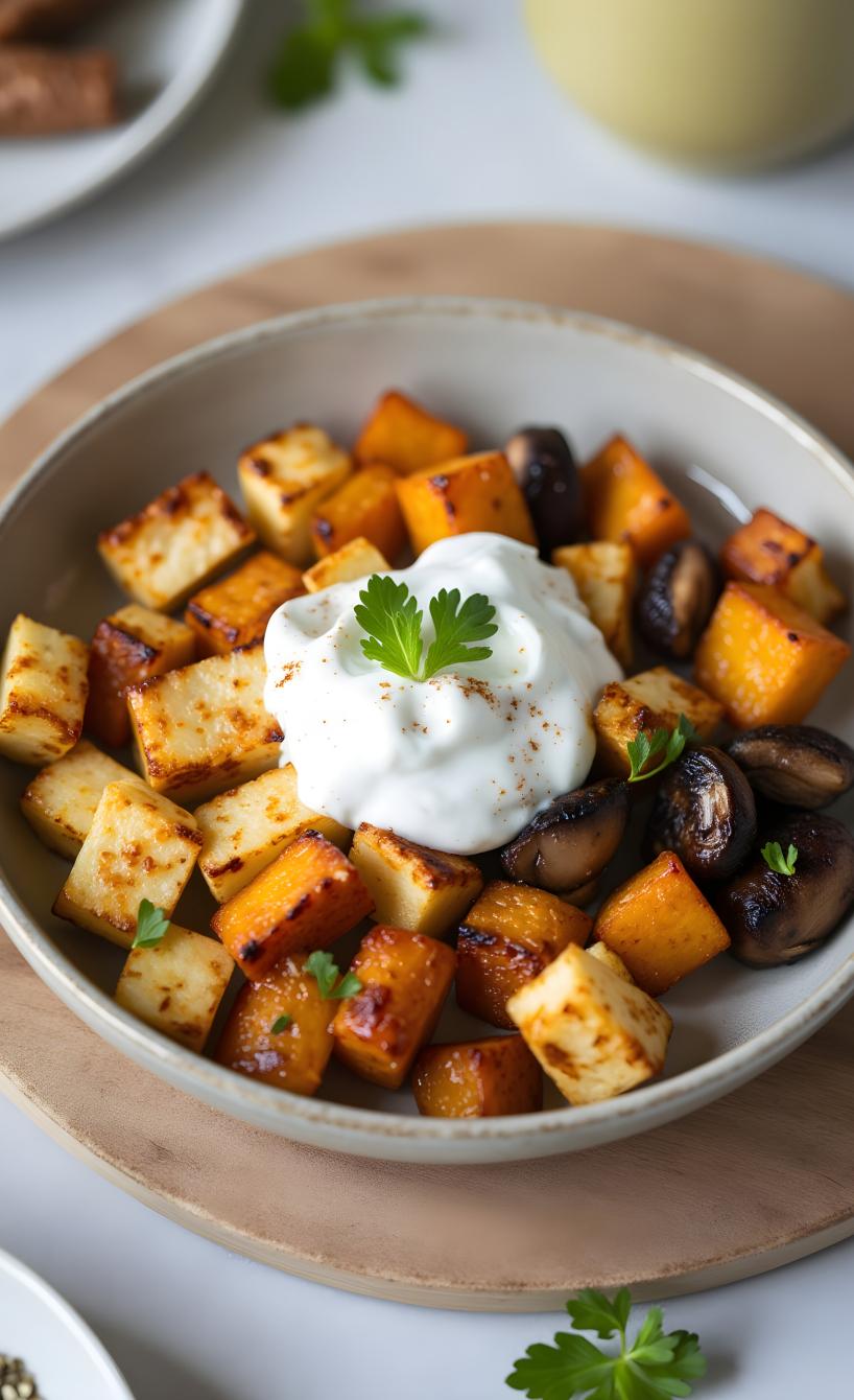 Gegrillter Halloumi mit Joghurt-Dip