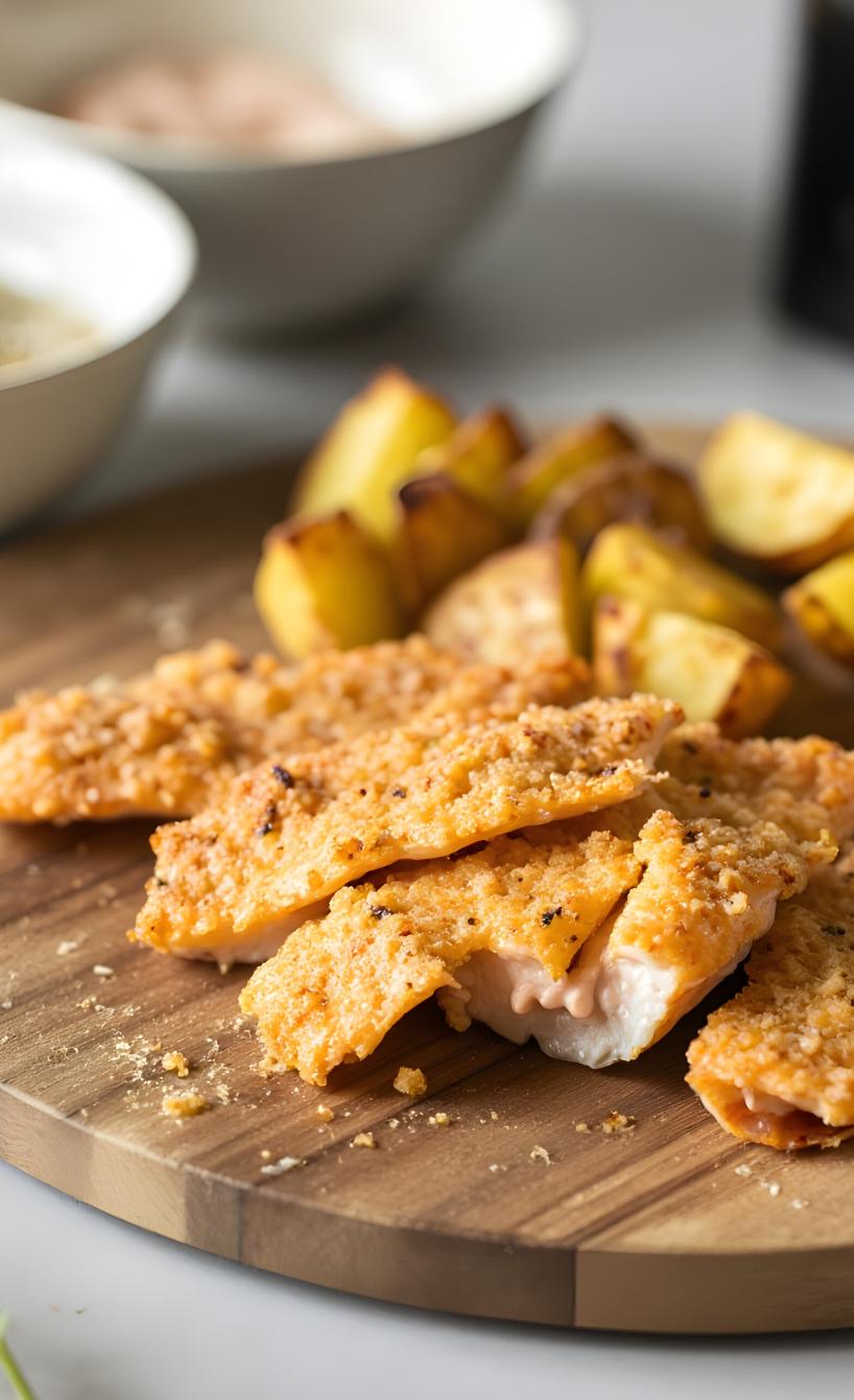 Knusperfisch & Bratkartoffeln