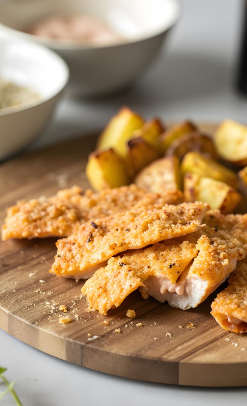 Knusperfisch & Bratkartoffeln