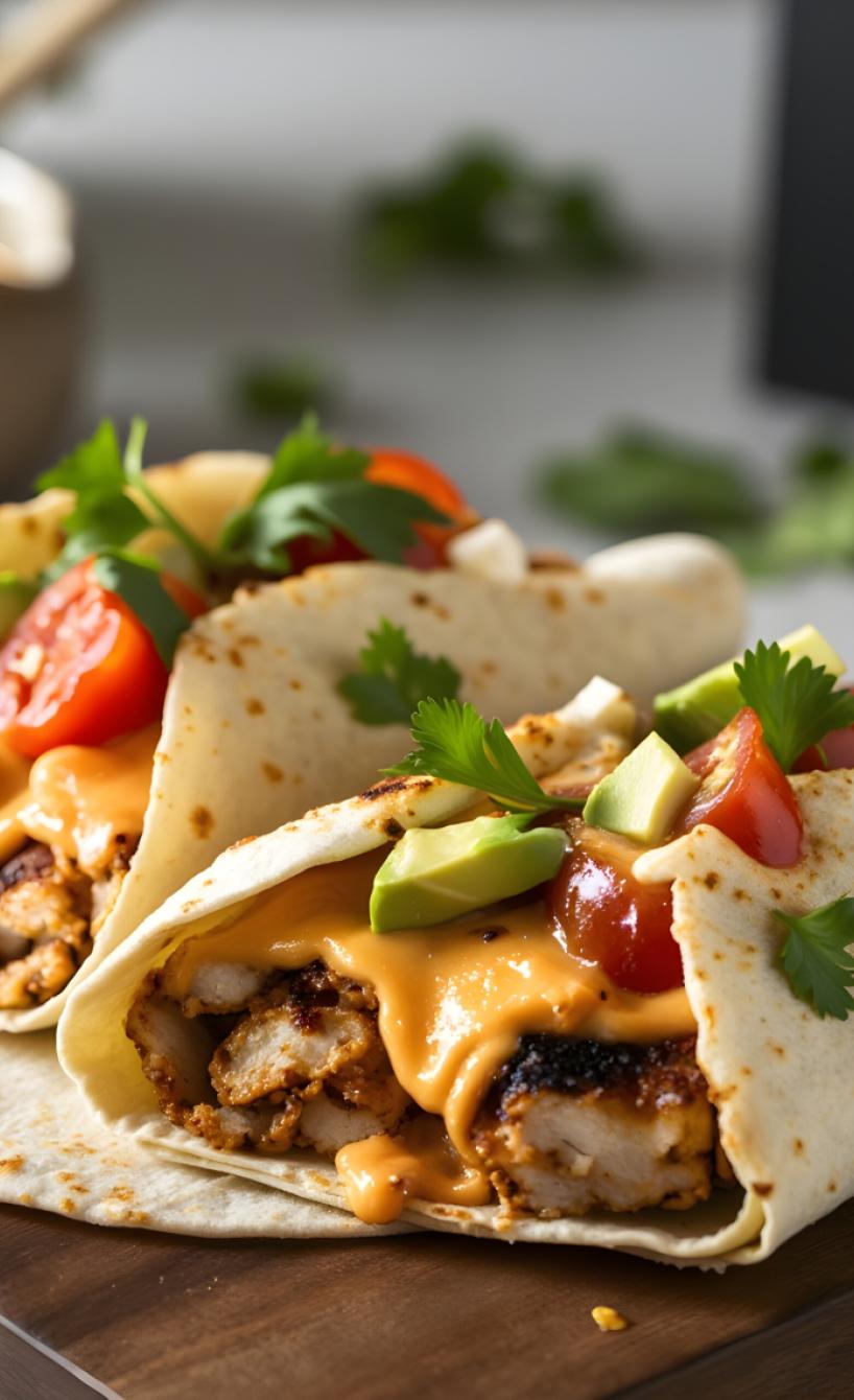 Schnelle Avocado-Hähnchen-Wraps