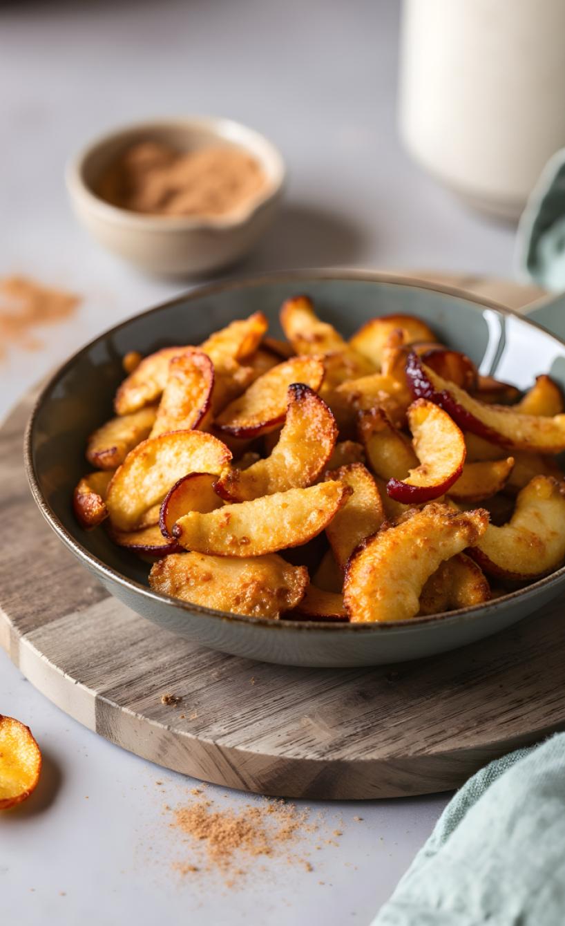 Knusprige Apfelschalen-Chips