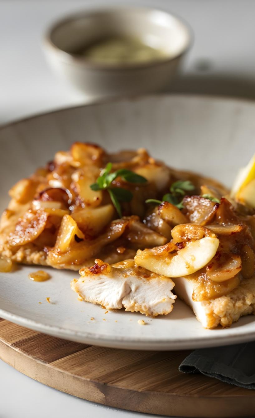 Saftige Apfel-Zwiebel-Schnitzel