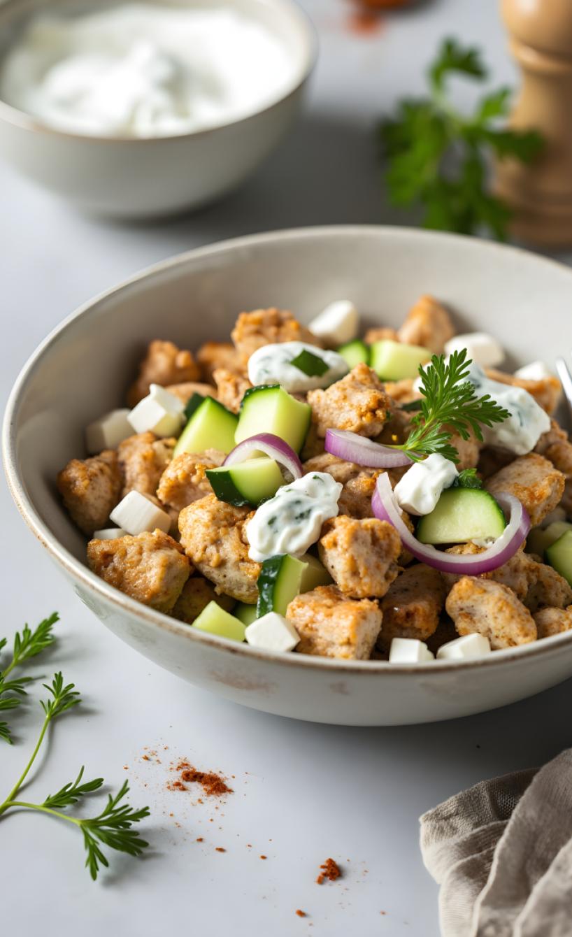 Zaziki-Hähnchen-Gurken-Salat