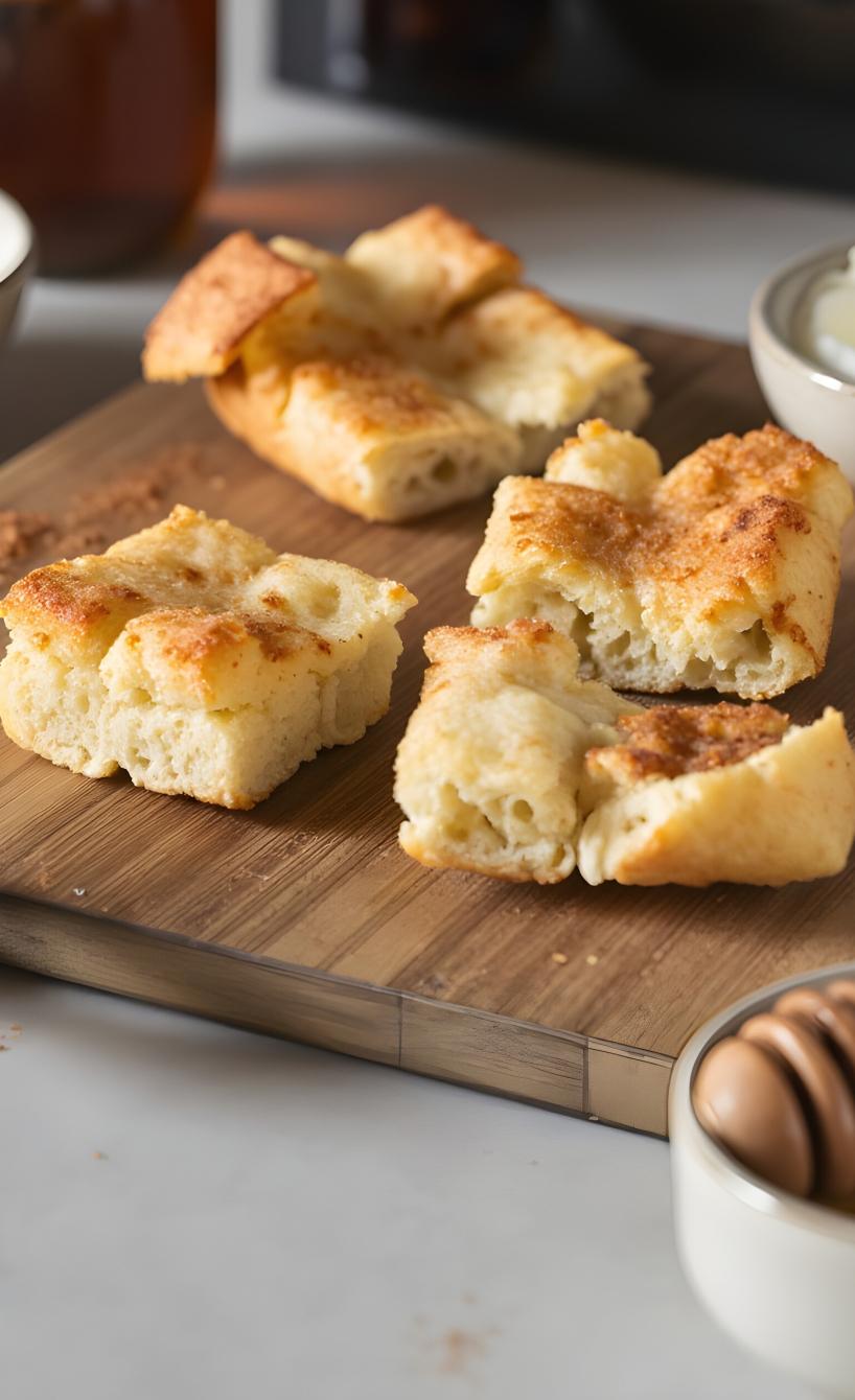 Zimt-Vanille-Bites auf einem Holzbrett