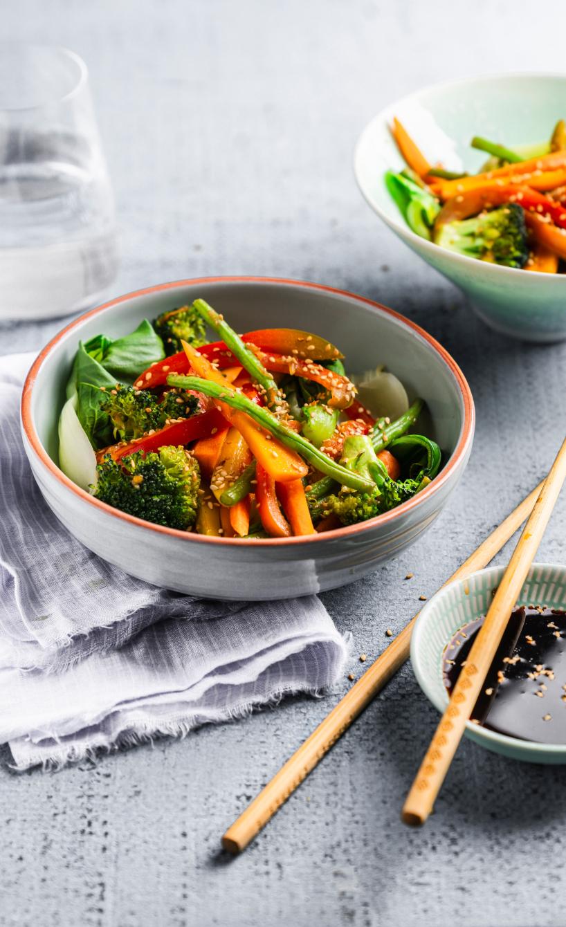 Asia-Gemüse aus der Heißluftfritteuse