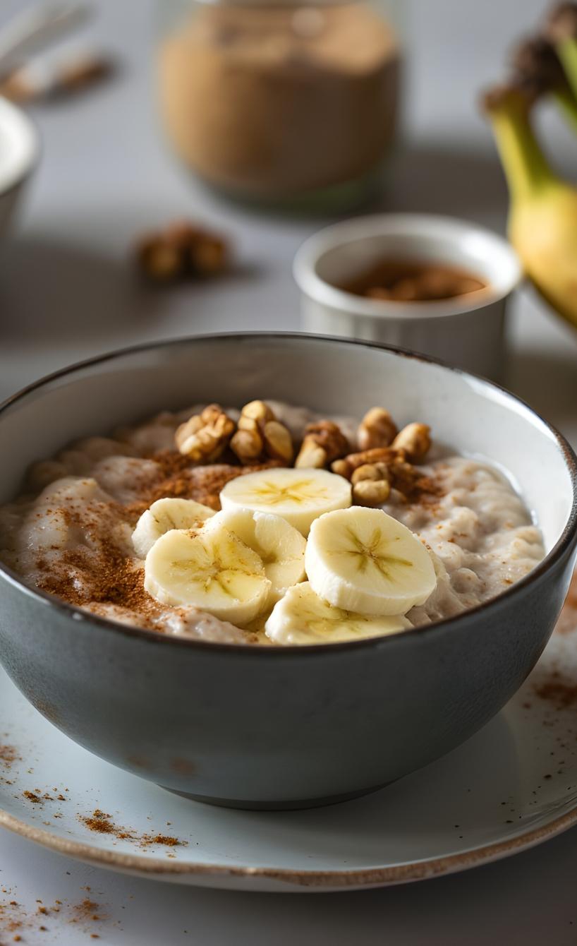 Bananen-Nuss-Porridge