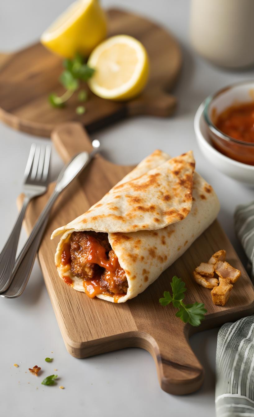 Crunchy Airfryer Çiğ Köfte Wrap
