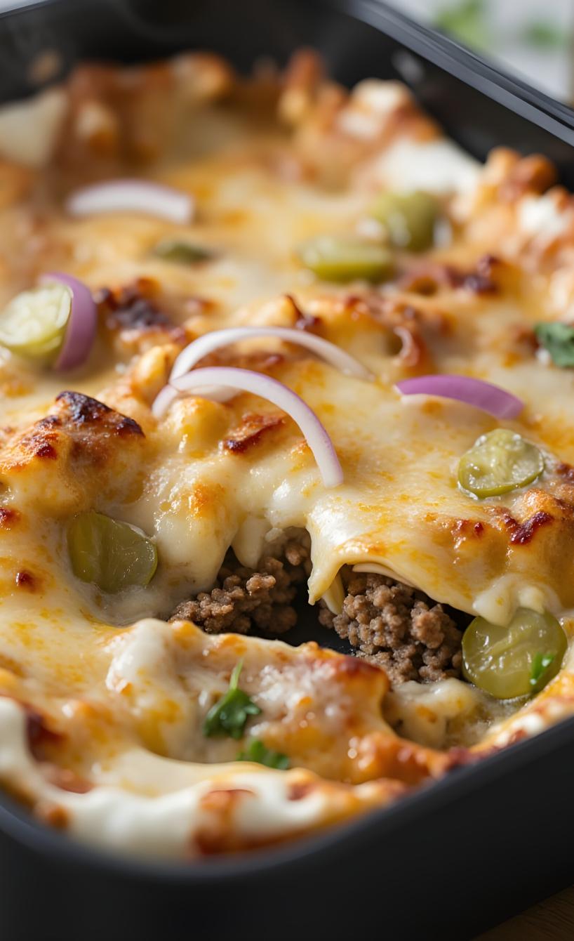 Einfacher Nudelauflauf mit Hack und Sahnesauce