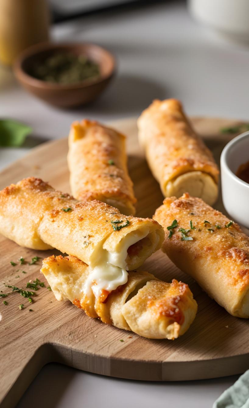 Cheesy Mozzarella-Pizza-Rolls