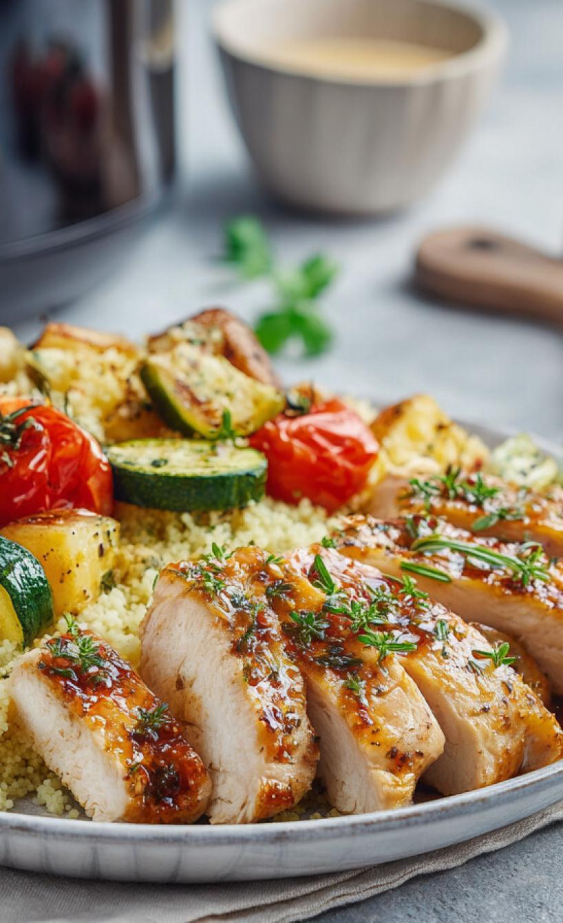 Schneller Couscous mit Gemüse und Hähnchen