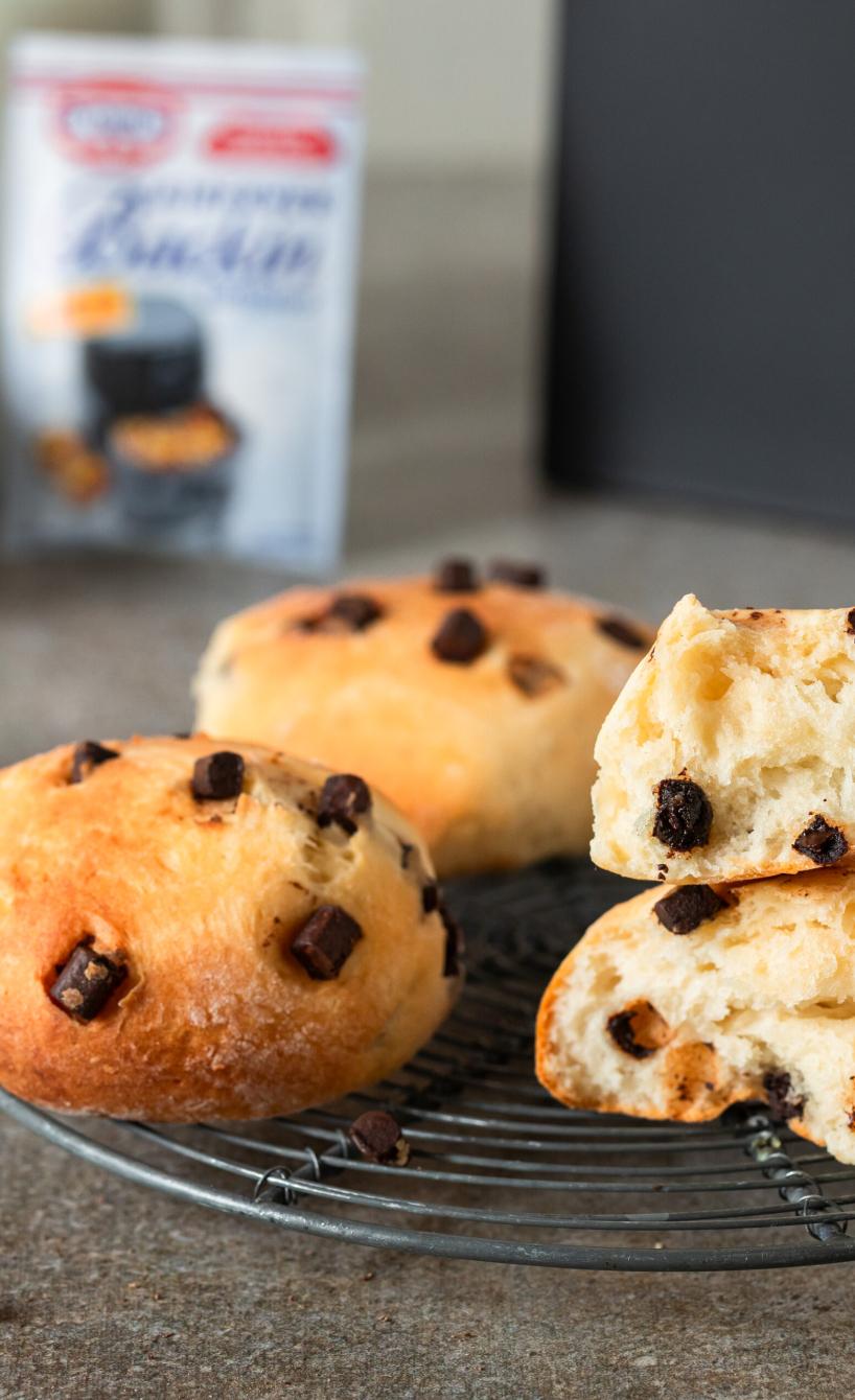 Schokobrötchen aus dem Airfryer ohne Gehzeit