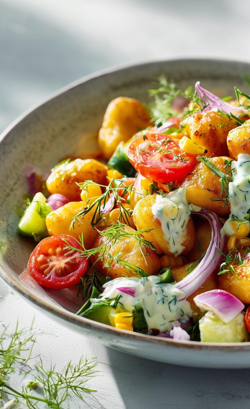 Gnocchi mit knackigem Gemüsesalat & Joghurt