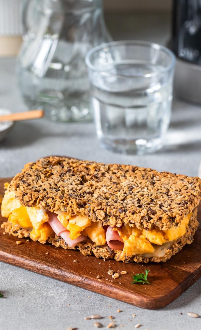 Haferbrot mit Rührei