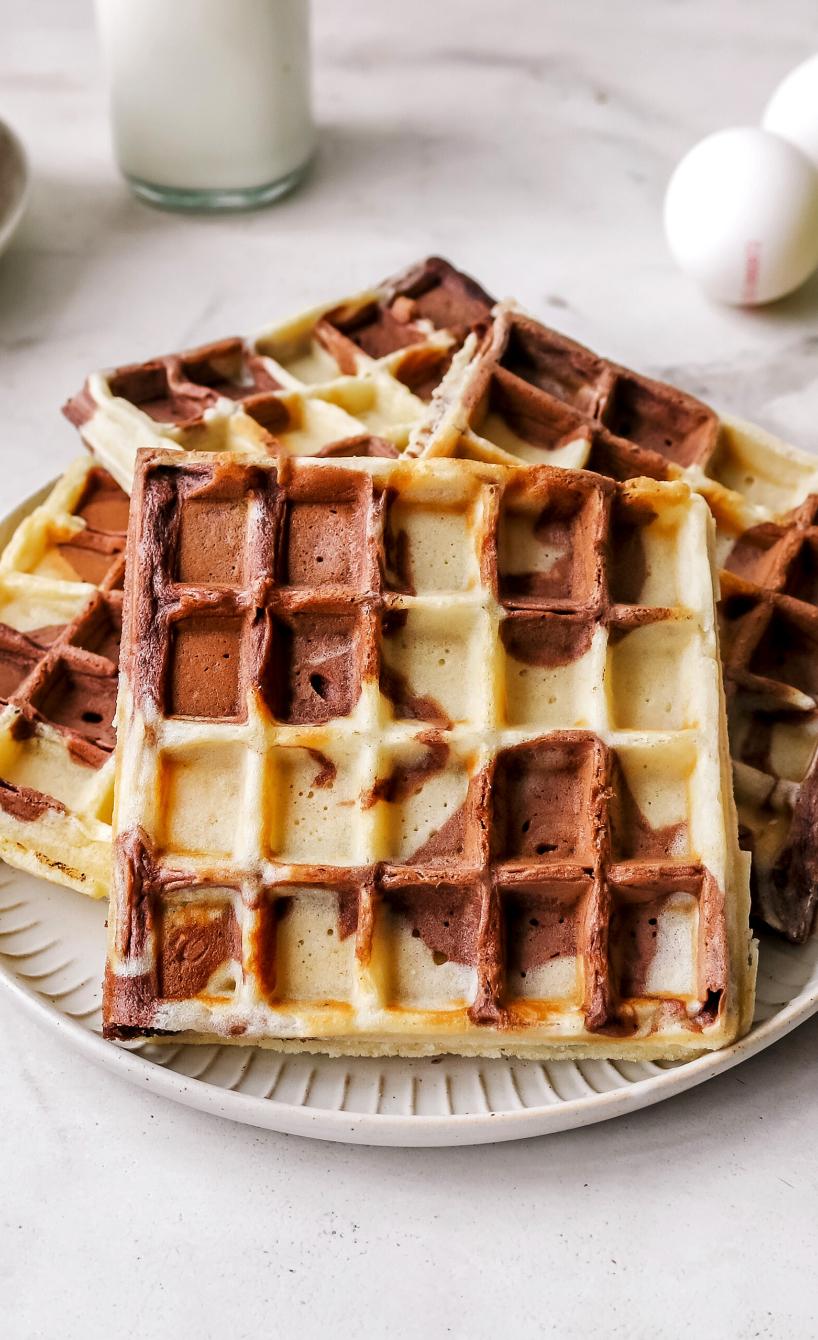 Kuhflecken-Waffeln