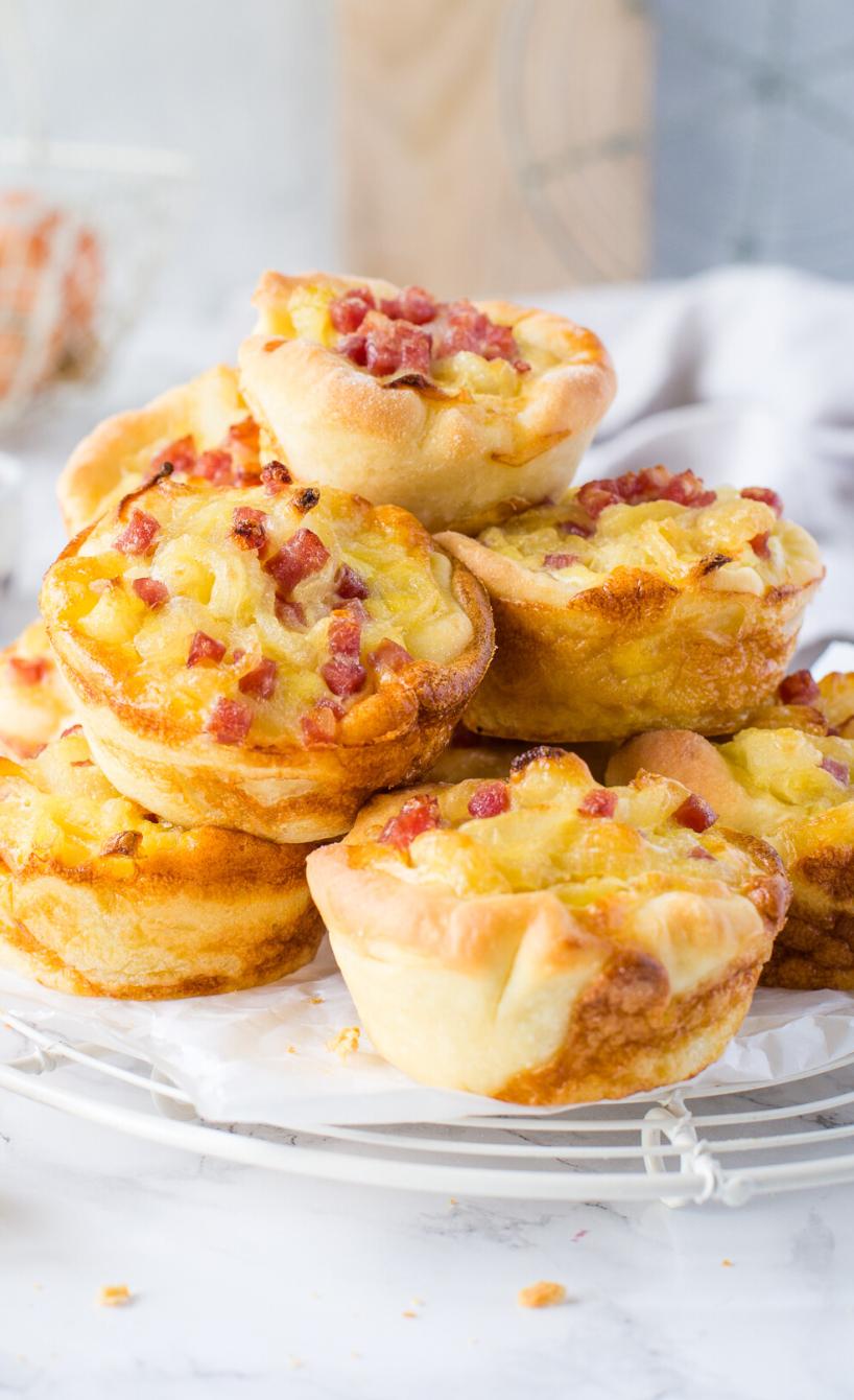 Zwiebelkuchen-Muffins