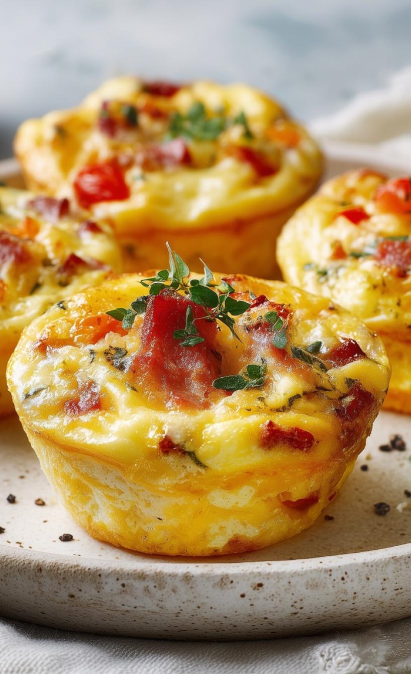 Ei-Käse-Tassen mit Salami