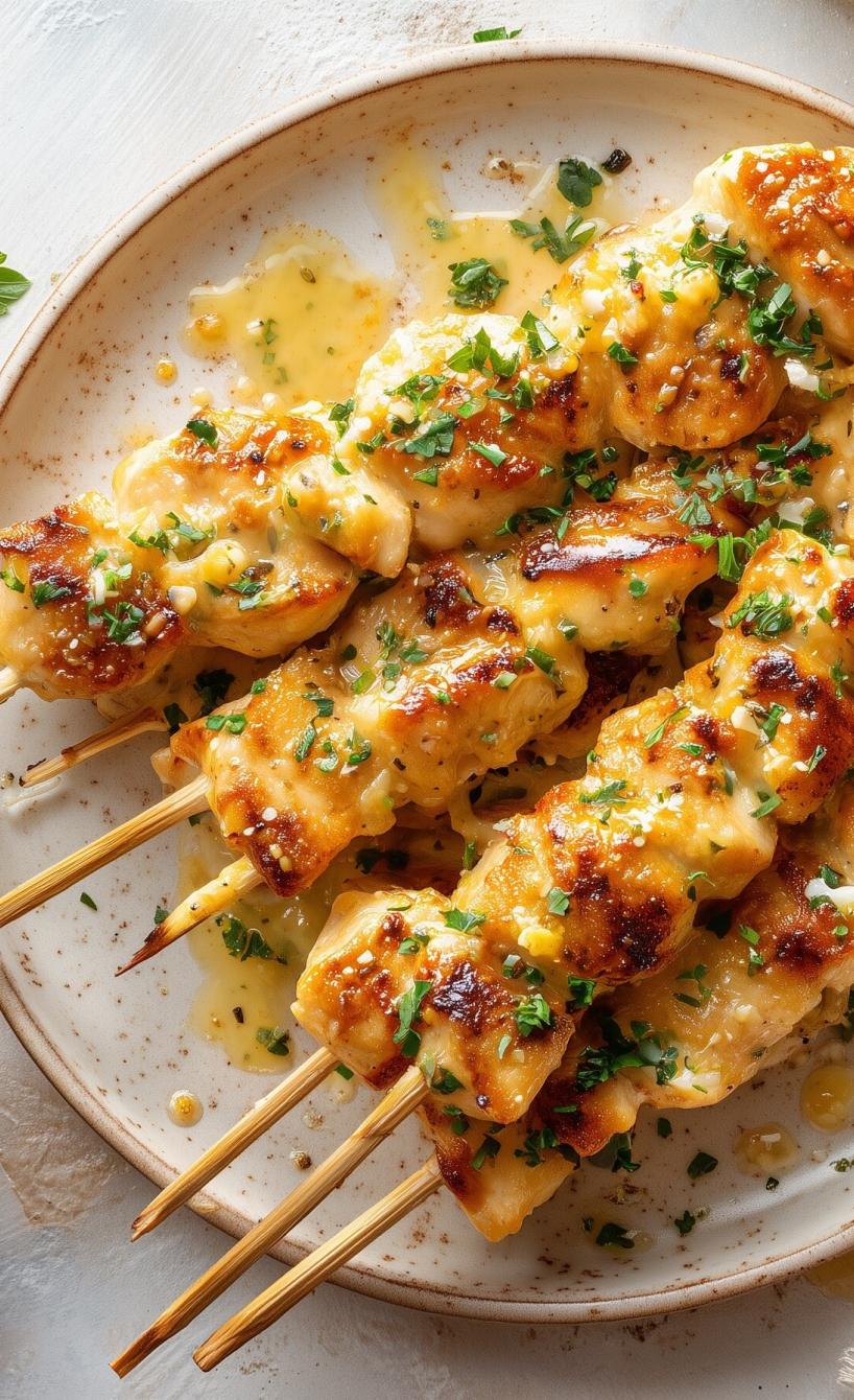 Knoblauch-Parmesan-Spieße