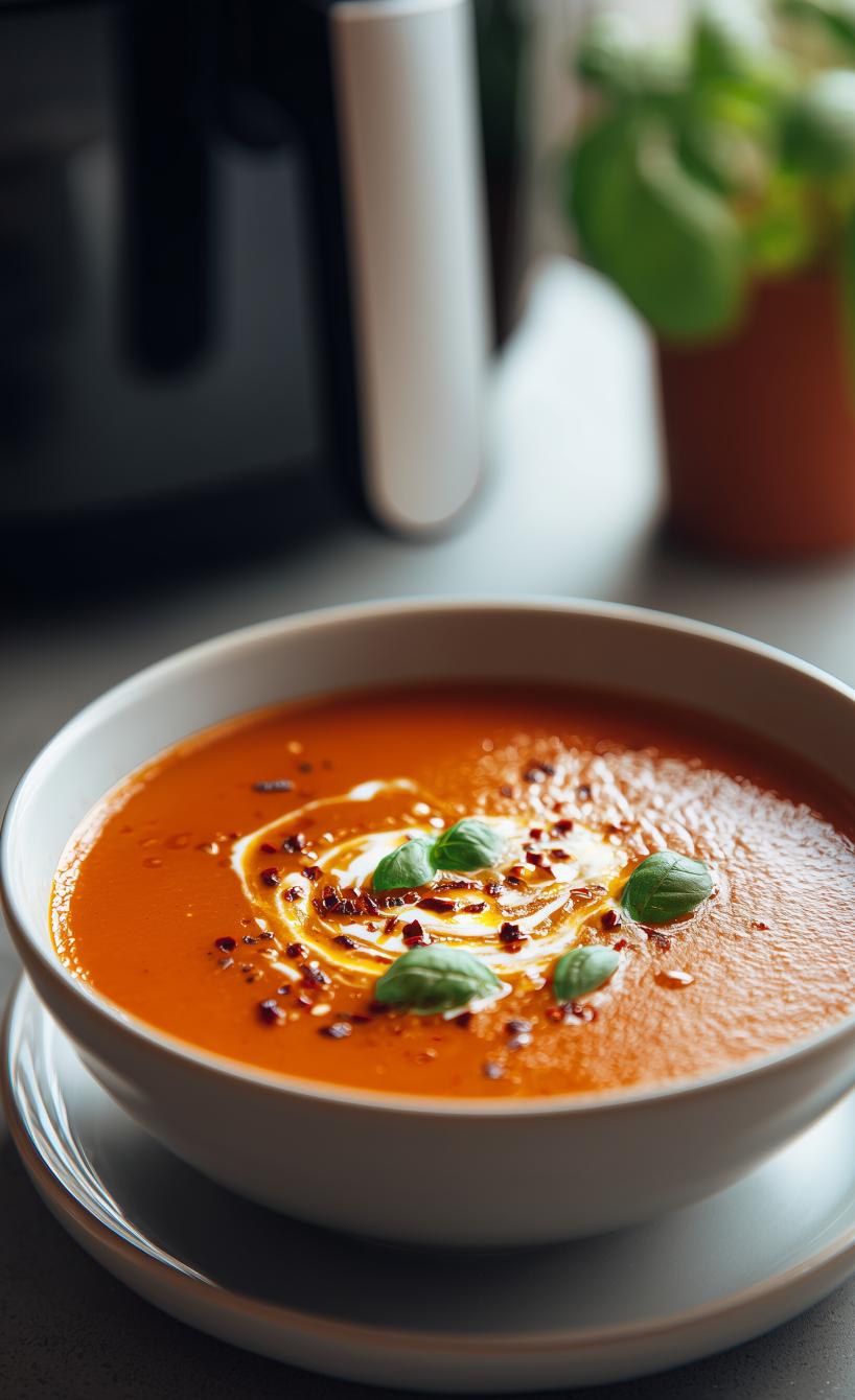 Scharfe Paprika-Tomaten-Suppe