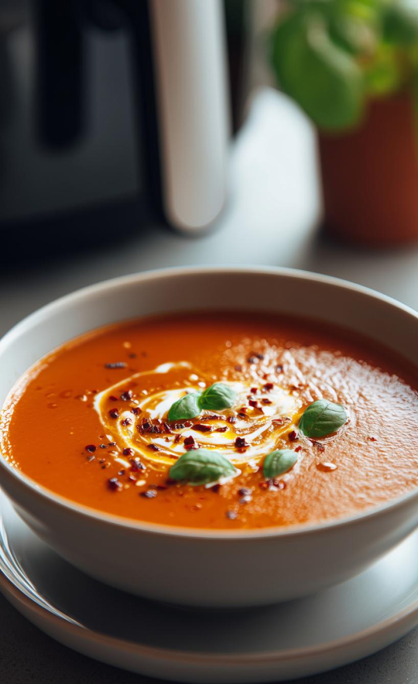 Scharfe Paprika-Tomaten-Suppe