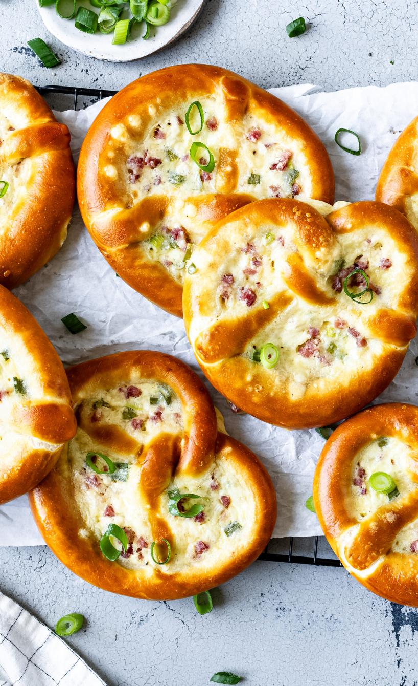 Flammkuchen-Brezeln