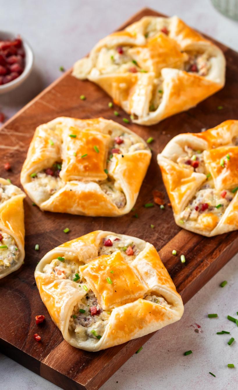 Knusprige Flammkuchen-Taschen