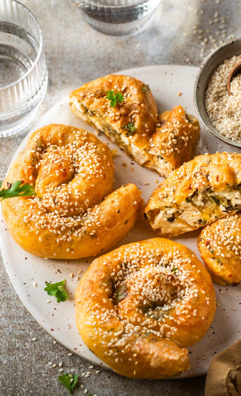 Knusprige Reispapier-Börek-Schnecken