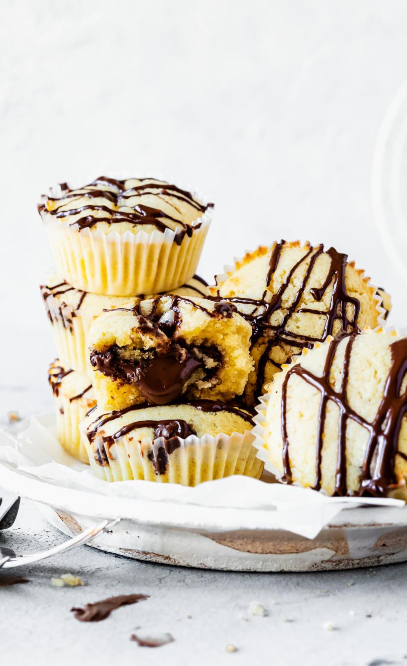 „Nutella"-Muffins mit flüssigem Kern