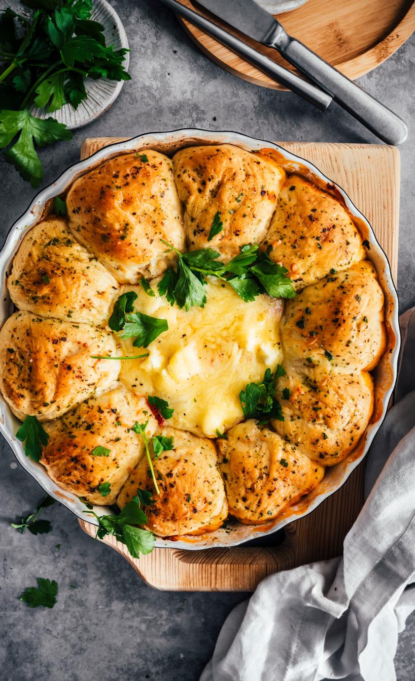 Party-Brotkranz mit Ofen-Feta